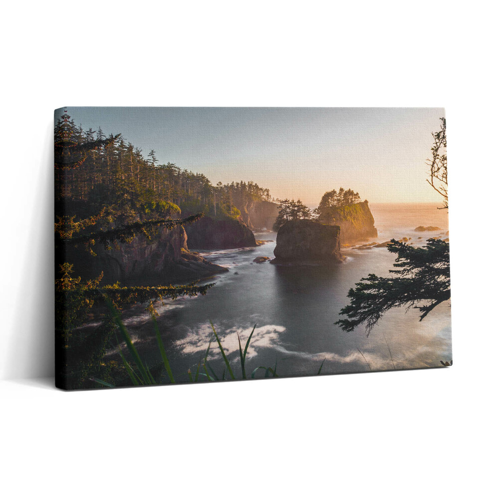 Obraz canvas 30x20 Krajina skal a západu slunce