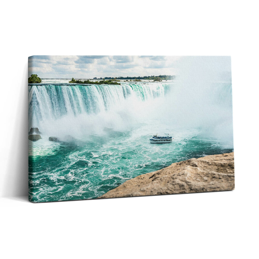 Obraz canvas 30x20 Loď a Niagarské vodopády
