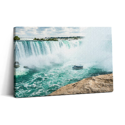 Obraz canvas 30x20 Loď a Niagarské vodopády