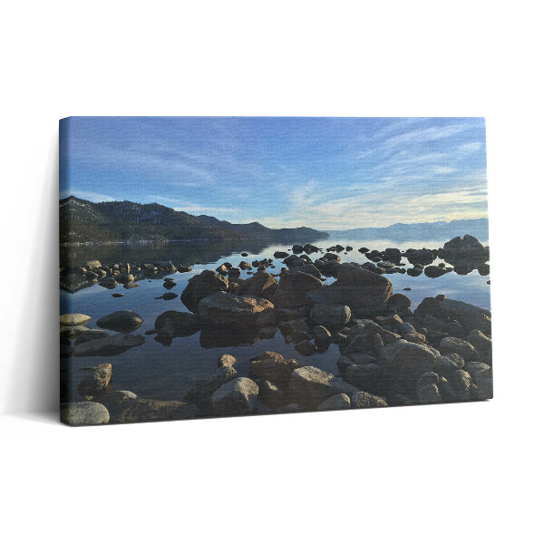 Obraz z fotografie na plátně 30x20 Kameny pod zataženou oblohou