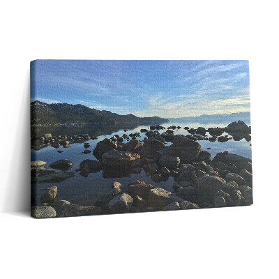 Obraz z fotografie na plátně 30x20 Kameny pod zataženou oblohou