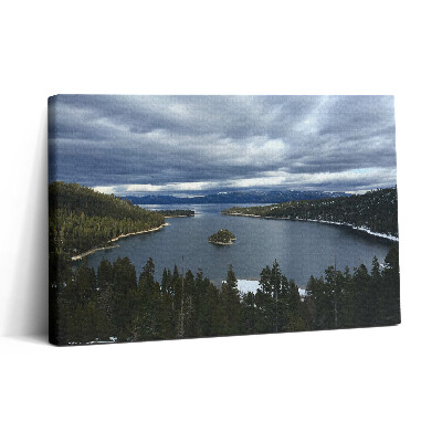 Obraz z fotografie na plátně 30x20 Jezerní krajina