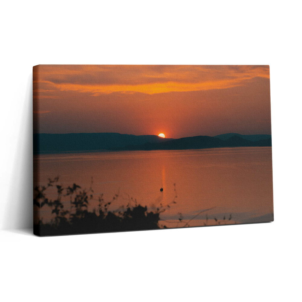Obraz canvas 30x20 Balaton a západ slunce