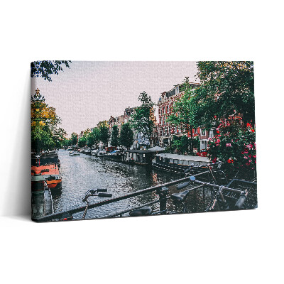 Obraz canvas 30x20 Jízdní kola na mostě