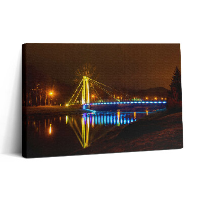 Obraz canvas 30x20 Most na řece Visle v Ustroni