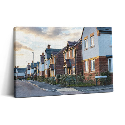 Obraz canvas 30x20 Domy v Anglii při západu slunce