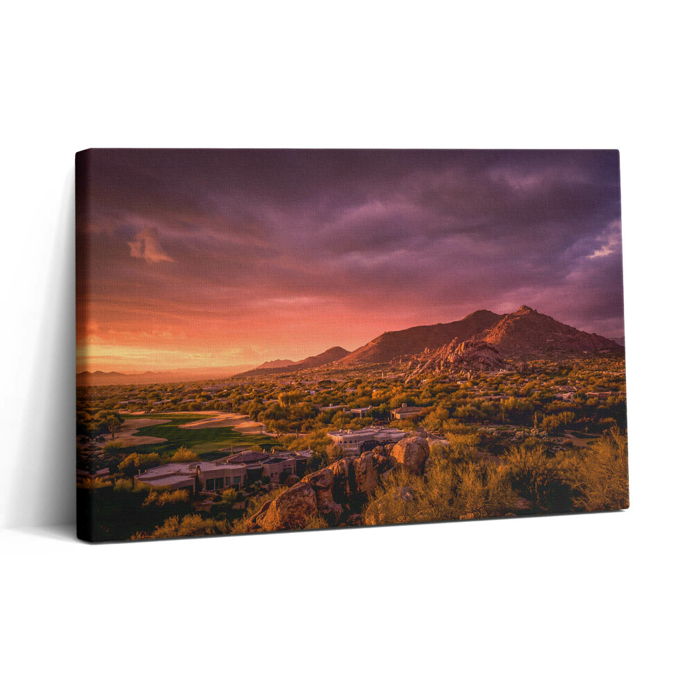 Obraz canvas 30x20 Západ slunce nad severním Scottsdalem