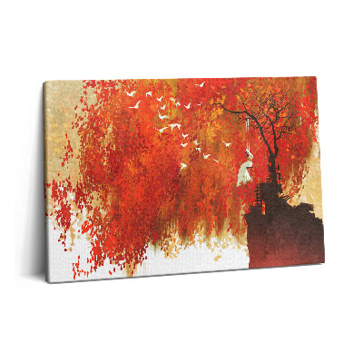 Obraz na plátně 60x40 cm Nevinná nevěsta na podzim