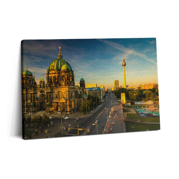 Obraz z fotografie na plátně 60x40 cm Pohled na město Berlín