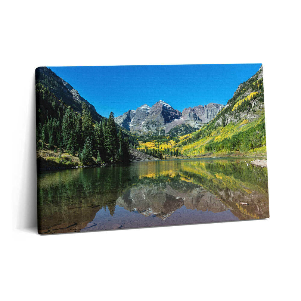 Obraz na plátně 60x40 cm Hory a lesy u jezera