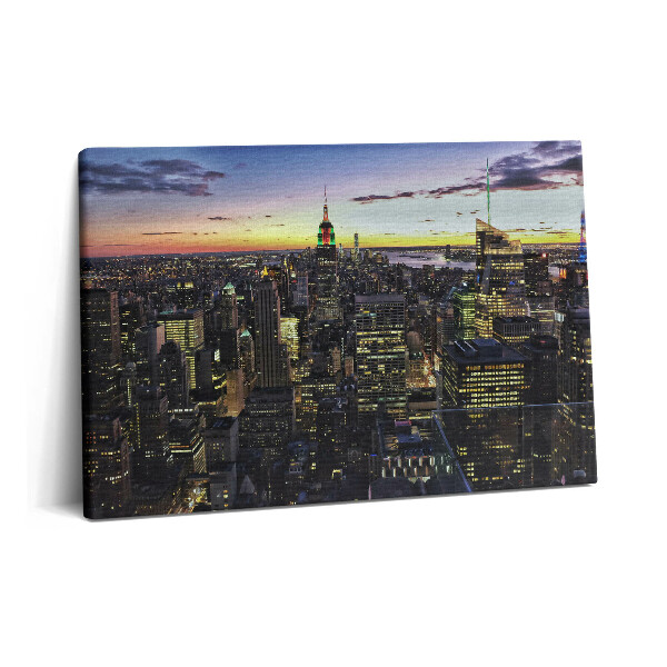 Obraz z fotografie na plátně 60x40 cm Město při západu slunce