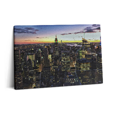 Obraz z fotografie na plátně 60x40 cm Město při západu slunce