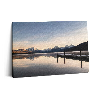Obraz canvas 60x40 cm Jezero a horské molo