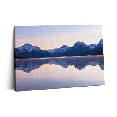 Obraz z fotografie na plátně 60x40 cm Odraz hor ve vodě