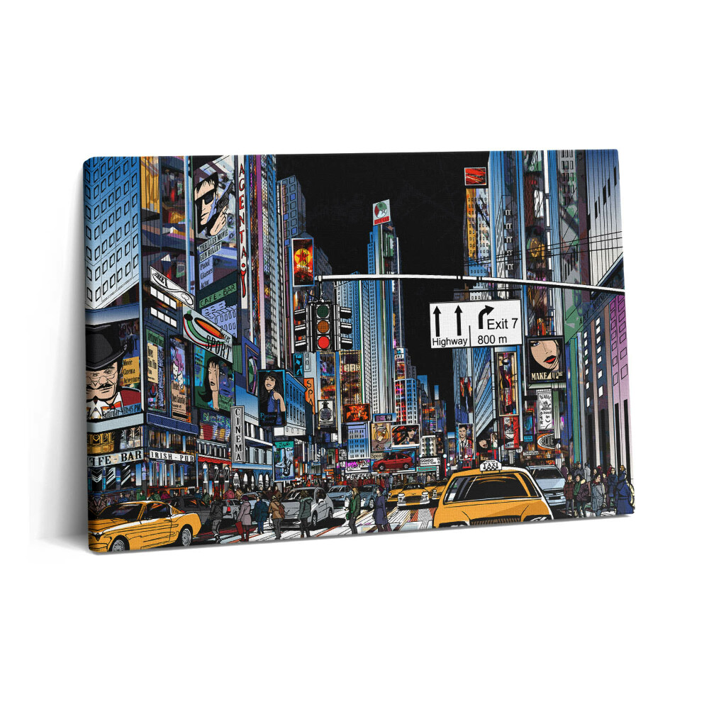 Obraz na plátně 60x40 cm Komiksová vize v New Yorku