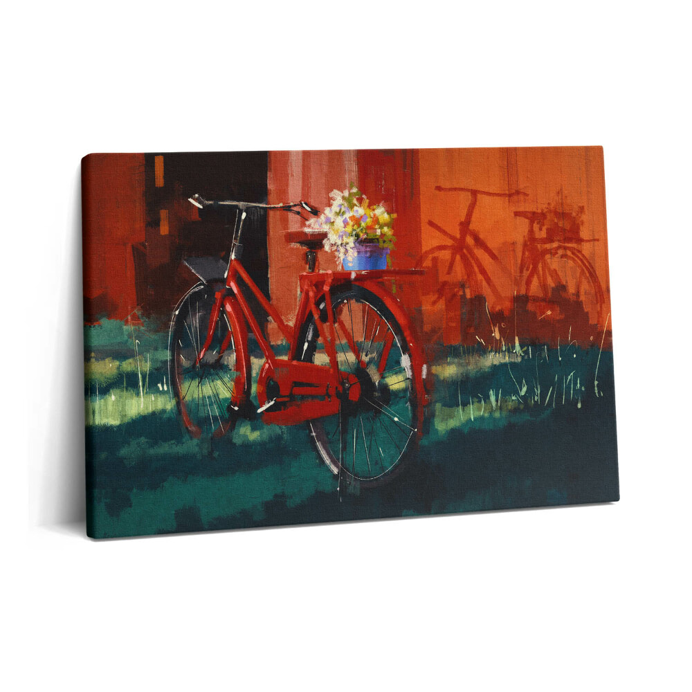 Obraz z fotografie na plátně 60x40 cm Kolo s květinovou kompozicí