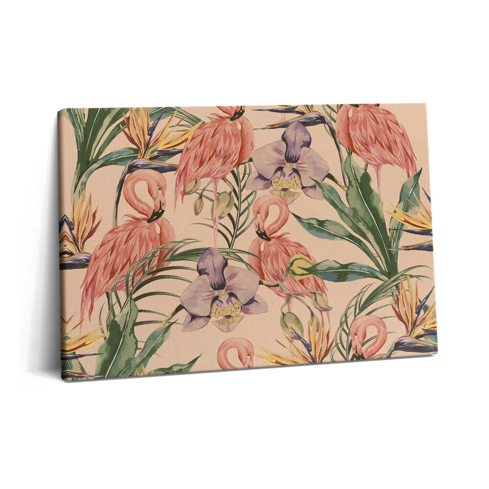 Obraz z fotografie na plátně 60x40 cm Tropické květiny ve stylu boho