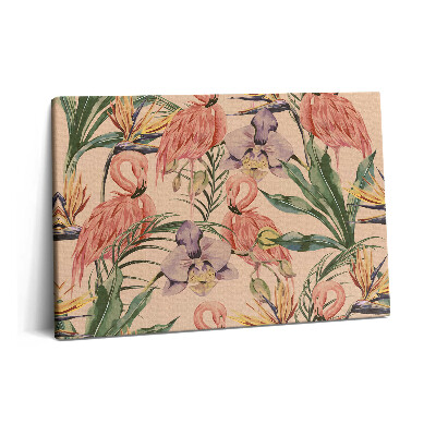 Obraz z fotografie na plátně 60x40 cm Tropické květiny ve stylu boho