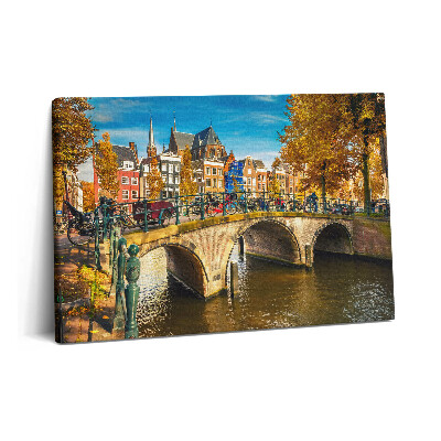 Obraz canvas 60x40 cm Podzimní blues v Amsterdamu