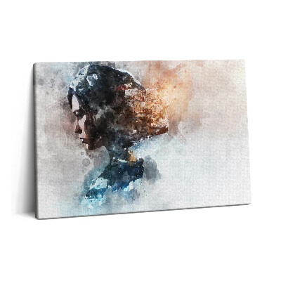 Obraz na plátně 60x40 cm Abstraktní malovaný portrét ženy