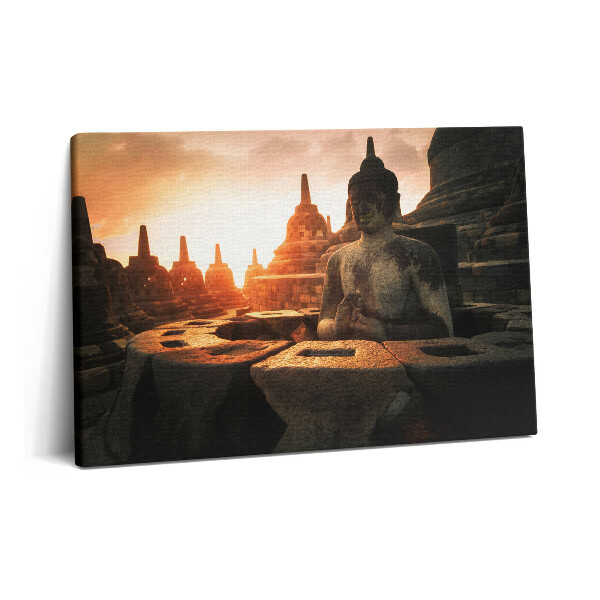 Obraz canvas 60x40 cm Pohled na meditující sochu Buddhy