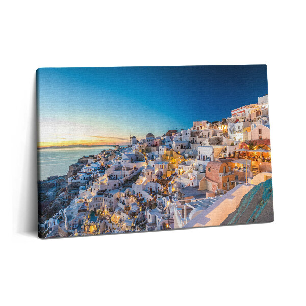 Obraz canvas 60x40 cm Západ slunce na Santorini