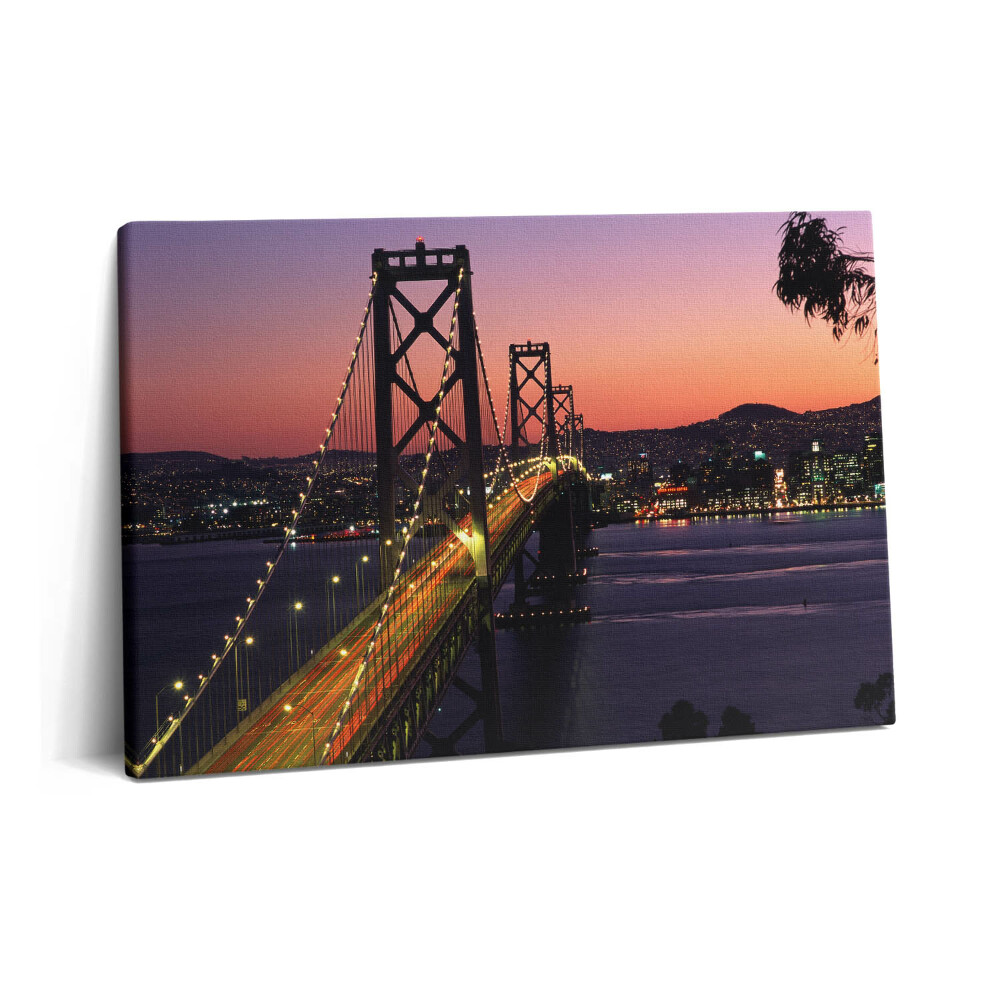 Obraz na plátně 60x40 cm Sanfranciský most a západ slunce