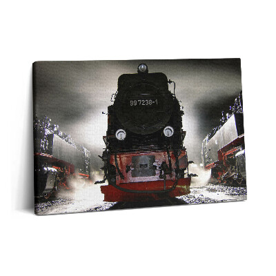 Obraz na plátně 60x40 cm Lokomotivy v noci