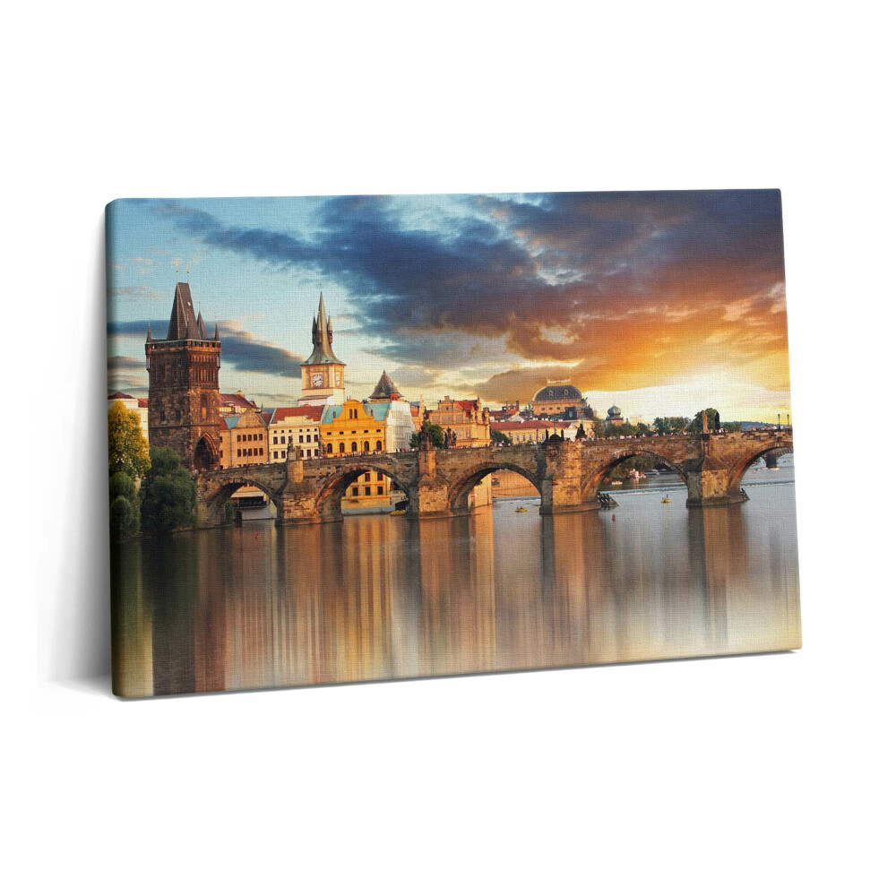 Obraz z fotografie na plátně 60x40 cm Panorama města a mostu