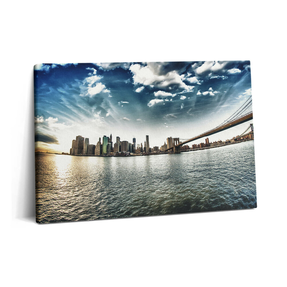 Obraz canvas 60x40 cm Město a Brooklynský most