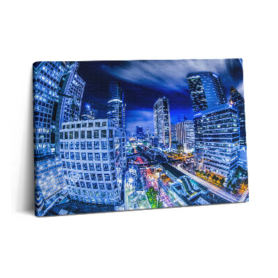 Obraz canvas 60x40 cm Noční pohled na město Bangkok