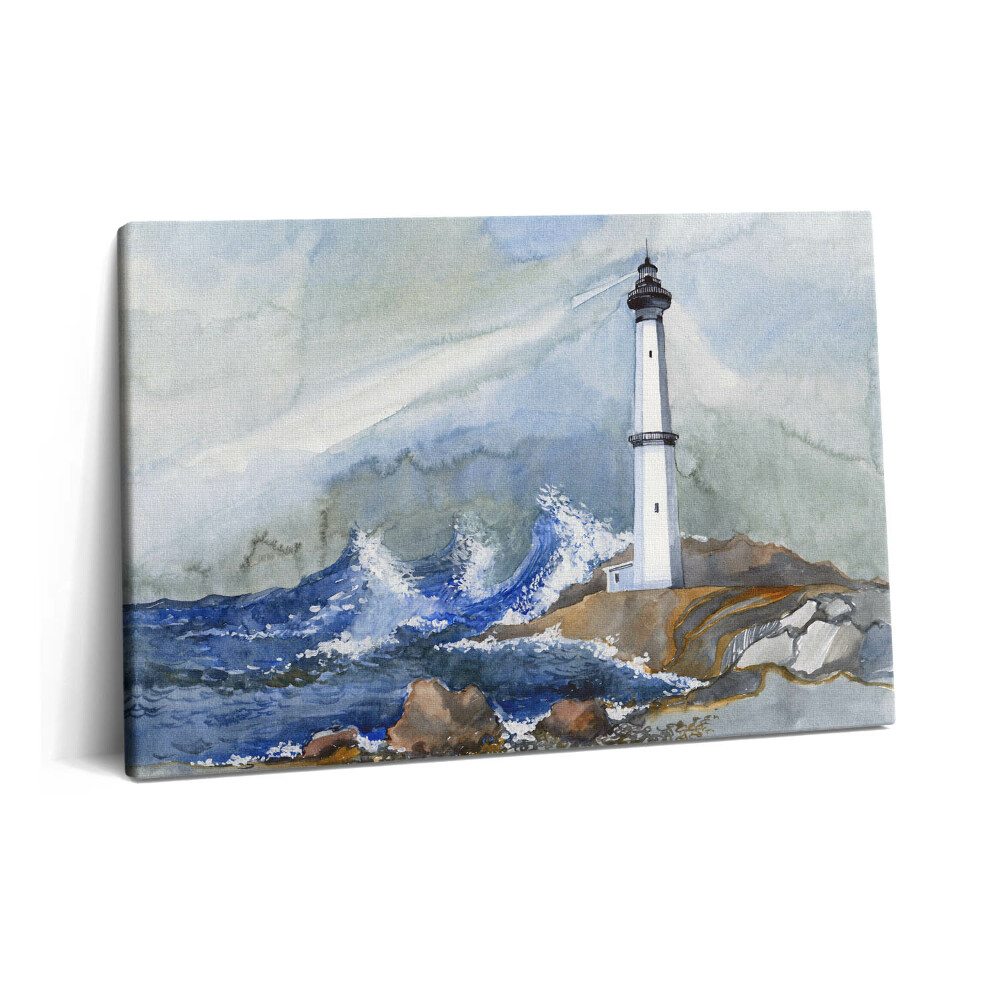 Obraz na plátně 60x40 cm Velký akvarel a maják