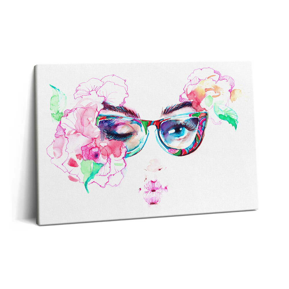 Obraz na plátně 60x40 cm Tvář ženy s brýlemi