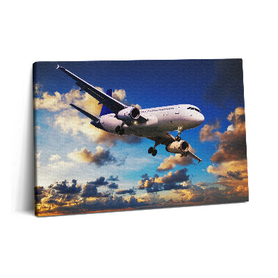 Obraz canvas 60x40 cm Letadlo v oblacích