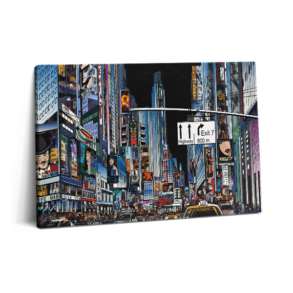 Obraz canvas 60x40 cm New York v noci