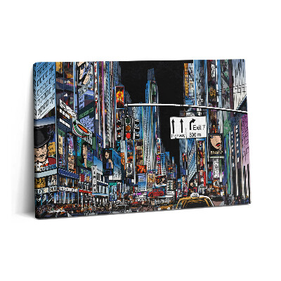 Obraz canvas 60x40 cm New York v noci