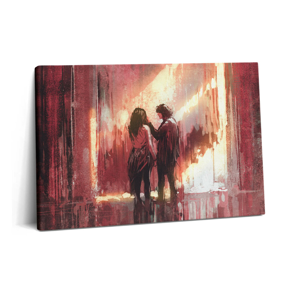 Obraz z fotografie na plátně 60x40 cm Mladý zamilovaný pár