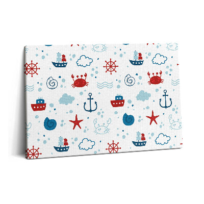 Obraz canvas 60x40 cm Mořské námořní vzory