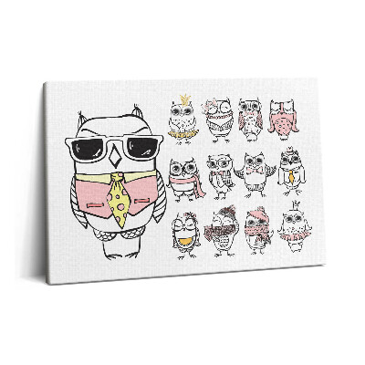 Obraz na plátně 60x40 cm Vintage plakát se sovami
