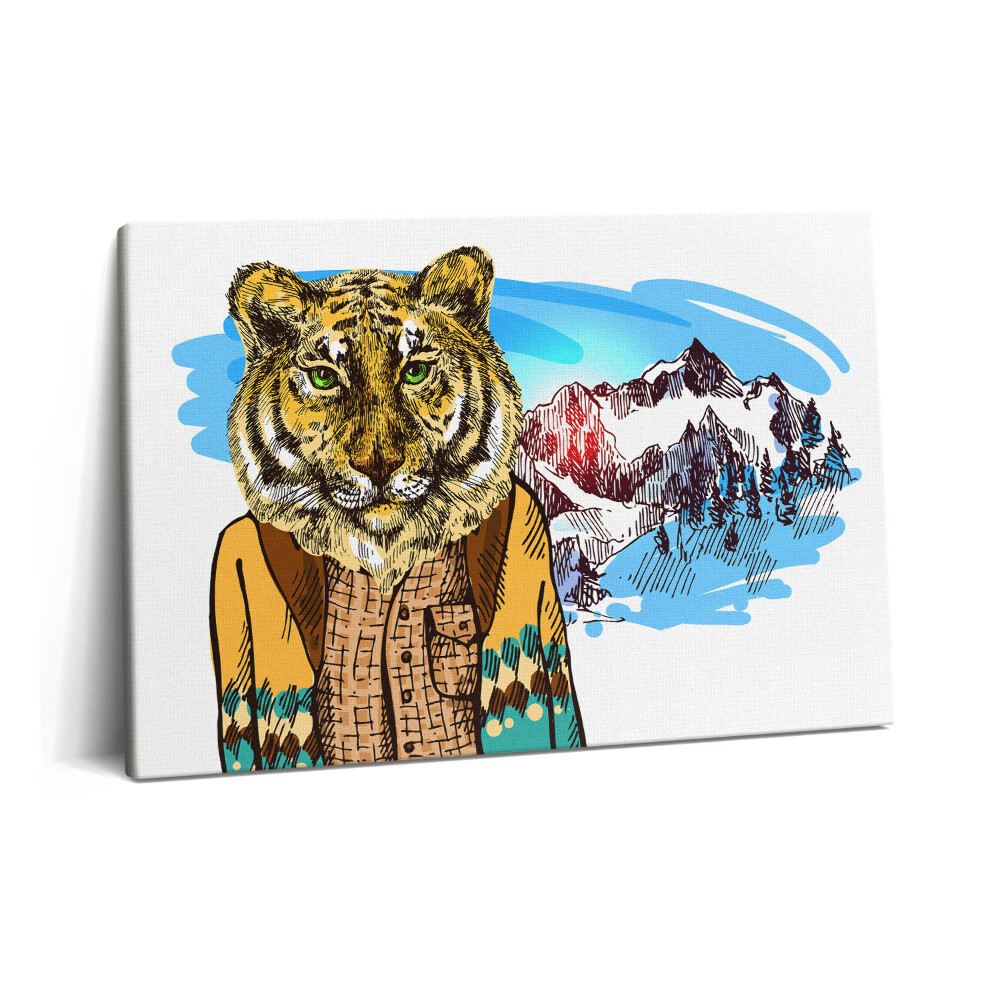 Obraz na plátně 60x40 cm Tygr ve svetru