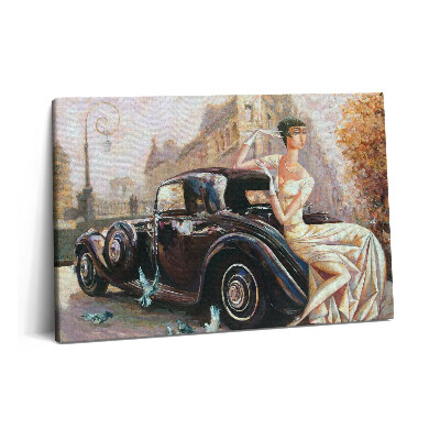 Obraz na plátně 60x40 cm Žena v retro stylu