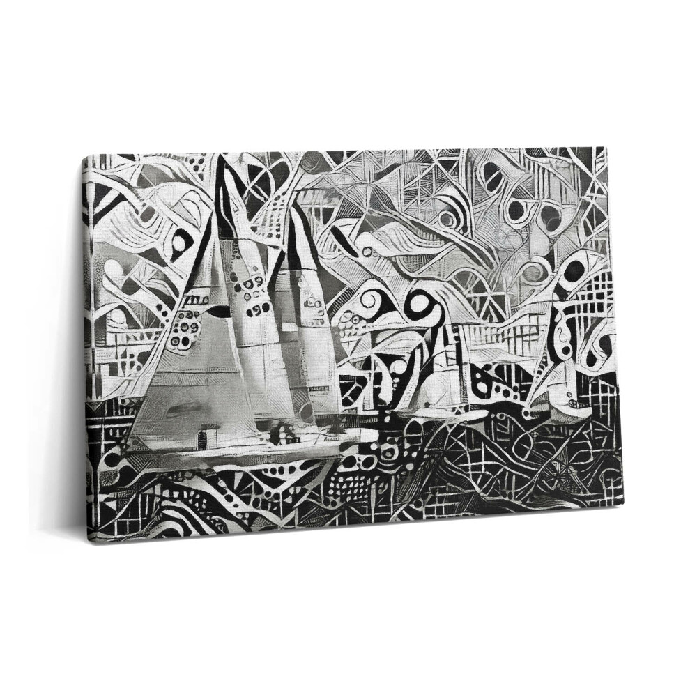 Obraz canvas 60x40 cm Abstrakt plachetnice na moři