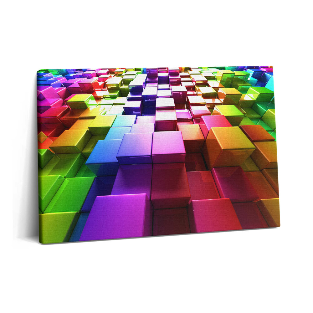 Obraz z fotografie na plátně 60x40 cm Barevné kostky