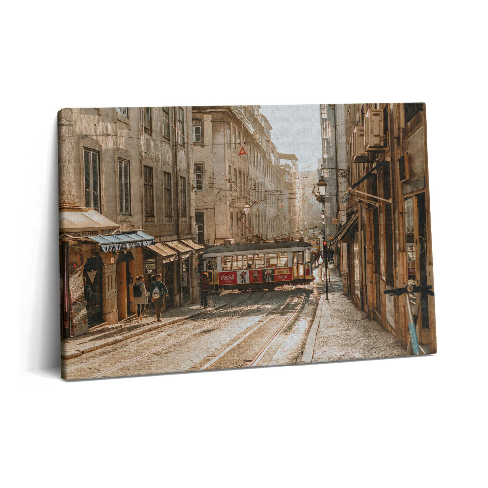 Obraz z fotografie na plátně 60x40 cm Pohled na Lisabon a tramvaj