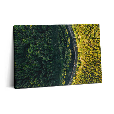 Obraz canvas 60x40 cm Les z dronu - Sněžná hora