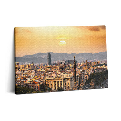 Obraz canvas 60x40 cm Krajina chrámu Sagrada Familia v Barceloně