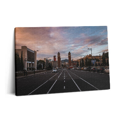 Obraz canvas 60x40 cm Pohled na silnici z Barcelony do Tibidaba