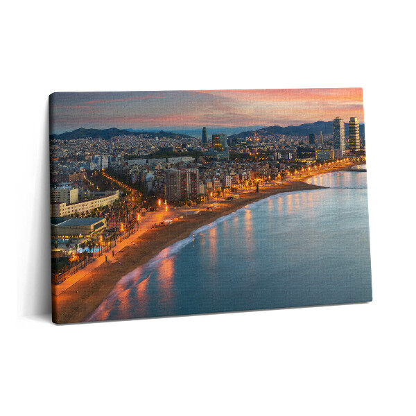 Obraz z fotografie na plátně 60x40 cm Východní pláž v Barceloně
