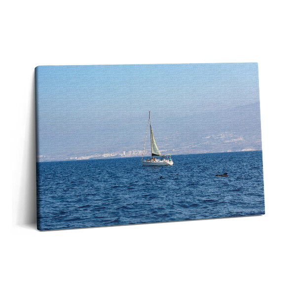 Obraz z fotografie na plátně 60x40 cm Jachta plující kolem Tenerife