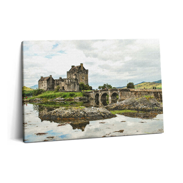 Obraz na plátně 60x40 cm Hrad Eilean Donan ve Skotsku